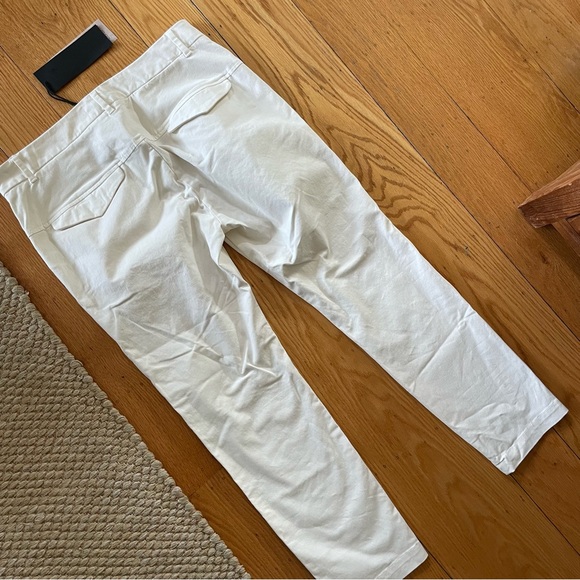 NWT Nili Lotan Tel Aviv Pants in Eggshell Cream White Off white Chino Khakis - Picture 6 of 11